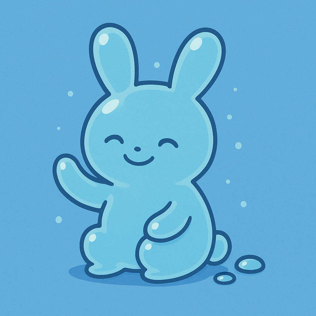 水のうさぎの姿になったみるありね